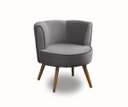 Ver imagem 3 de Kit 2 Poltronas Para Sala Decorativa Isadora Suede Cinza Madelina Decor