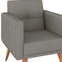 Ver imagem 6 de Kit Poltrona Decorativa com Puff Pequim Veludo Matrix Cor:veludo Capuccino
