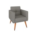 Ver imagem 4 de Kit Poltrona Decorativa com Puff Pequim Veludo Matrix Cor:veludo Capuccino