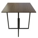 Ver imagem 2 de Mesa Prime 4 Cadeiras Quadrada BF Decor Prime Compacta Preto/Tabaco Linheiro