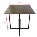 Ver imagem 4 de Mesa Prime 4 Cadeiras Quadrada BF Decor Prime Compacta Preto/Tabaco Linheiro