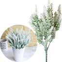 Ver imagem 1 de 4 Ramos Planta Lavanda Artificial Branca com 35 Folhas 40cm