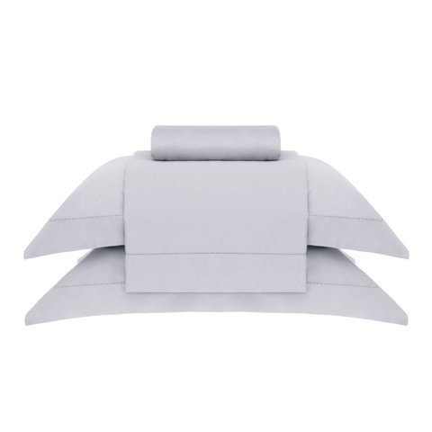 Jogo de Cama Queen Bud Vision New Colors Prata 4 Peças Cetim 300 Fios 100% Algodão Buddemeyer