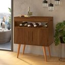 Ver imagem 2 de Aparador Café Drink com Portas Canela Pés em Madeira Pinus Ofertamo