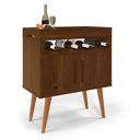 Ver imagem 1 de Aparador Café Drink com Portas Canela Pés em Madeira Pinus Ofertamo