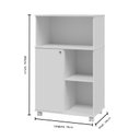 Ver imagem 3 de Armário Multiuso Rimo Grande 124 cm com 01 Porta Pratic - Branco