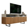 Rack Adams 100% MDF P/ TV Até 55" C/ 4 Portas Louro / Luna - 1