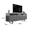 Rack Adams 100% MDF P/ TV Até 55" C/ 4 Portas Louro / Luna - 5