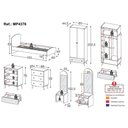 Ver imagem 6 de Quarto Infantil Completo para Colchão 78x188cm Doçura Multimóveis Mp4376 Branco/cinza/rosa