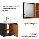 Ver imagem 5 de Gabinete Banheiro Espelheira e Cuba Branca 60 cm Titan Naturalle Preto Bechara