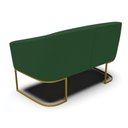 Ver imagem 4 de Sofá Namoradeira 2 Lugares Base Industrial Dourado Stella Veludo D03 - D'Rossi Cor Verde