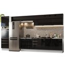 Ver imagem 3 de Armário de Cozinha Completa 400cm Branco/Preto Lux da Thauane Madesa