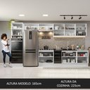 Ver imagem 6 de Armário de Cozinha Completa 400cm Branco/Preto Lux da Thauane Madesa