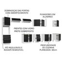 Ver imagem 5 de Armário de Cozinha Completa 400cm Branco/Preto Lux da Thauane Madesa