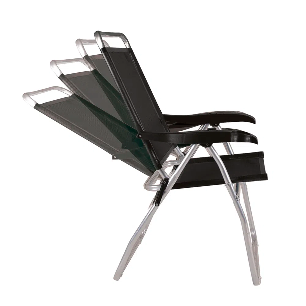 Cadeira Reclinável Mor Boreal Preta C/ Porta Copo 4 Posições - 3