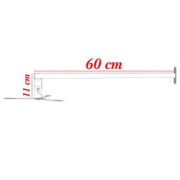 Suporte Projetor Datashow Parede Braço 60 Cm Branco - 4