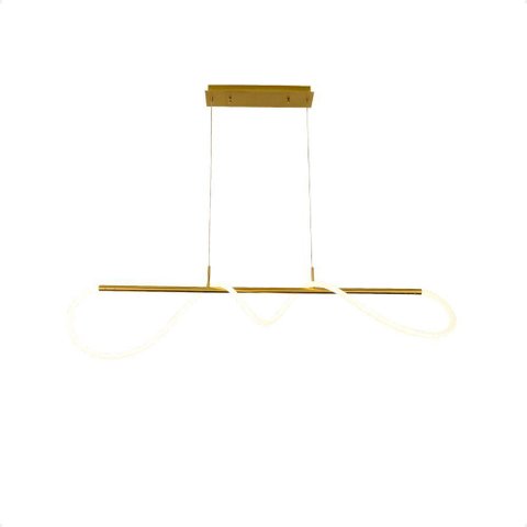 Pendente Led Moderno Taschibra Organic 28w Luz Quente 3000k Bivolt Ouro