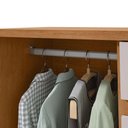 Ver imagem 3 de Cômoda Sapateira Vedra 7 Gavetas MDP Puxador Metálico Amêndoa Móveis Lopas