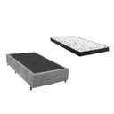 Ver imagem 2 de Cama Box Solteiro Colchão Mola Bonnel Belos Sonhos + Box Suede 60x88x188 Cinza