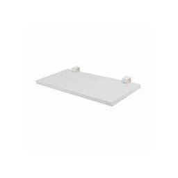 Prateleira de Madeira Branca 1,2x20x40cm com Suporte Branco - 1