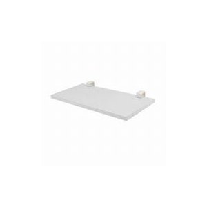 Prateleira de Madeira Branca 1,2x20x40cm com Suporte Branco