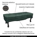 Ver imagem 3 de Recamier Decorativo 140cm Loewe Veludo Pés de Madeira Verde Floresta - Gran Belo