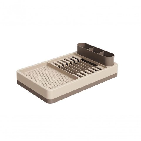 Escorredor de Louças Flat 42 X 26 X 10 Cm Warm Gray e Light Gray Coza