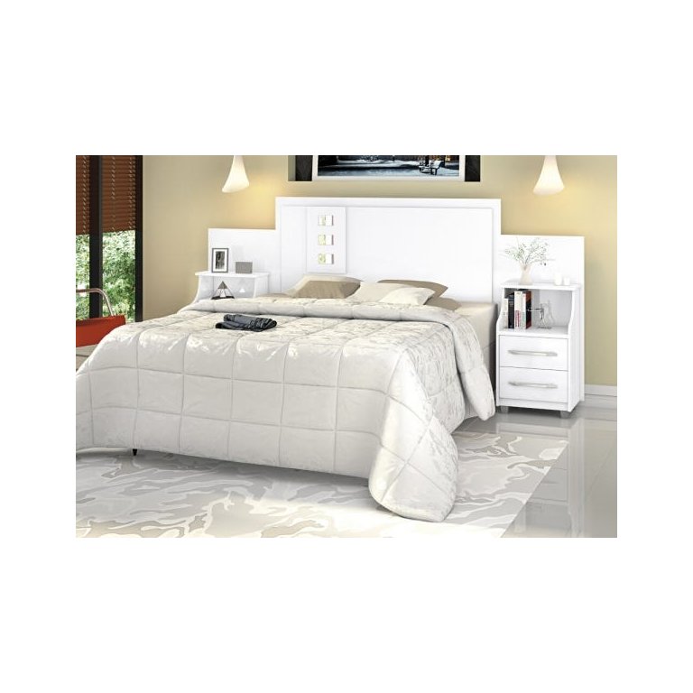 Cabeceira Flórida Casal Extensível Branco