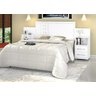 Cabeceira Flórida Casal Extensível Branco - 1