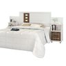 Cabeceira Flórida Casal Extensível Off White Castanho - 2