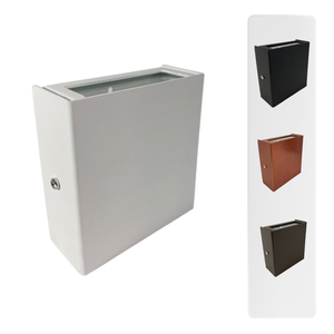 Luminária Arandela Lisa 2 Foco Parede Externa C/ Lampada Led:Branco