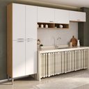 Ver imagem 1 de Armário Cozinha Modulada Compacta 270cm 3 Peças Paris Multimóveis Mp2298 Madeirado/branco