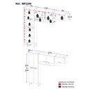 Ver imagem 4 de Armário Cozinha Modulada Compacta 270cm 3 Peças Paris Multimóveis Mp2298 Madeirado/branco