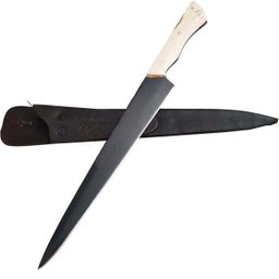 Faca Artesanal Davila Oxidada Fosfatizada para Churrasco Tala Osso de Búfalo 10' - 5