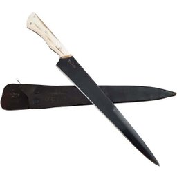 Faca Artesanal Davila Oxidada Fosfatizada para Churrasco Tala Osso de Búfalo 10' - 1