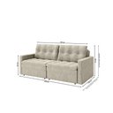 Ver imagem 5 de Sofá Cama 3 Lugares Casal 2,20 Mts Linho Nayla Matrix Cor:Linho Grosso Bege