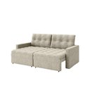 Ver imagem 4 de Sofá Cama 3 Lugares Casal 2,20 Mts Linho Nayla Matrix Cor:Linho Grosso Bege