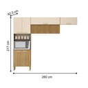 Ver imagem 2 de Armário para Cozinha 9 Portas Hamburgo Freijó Vanilla Ripado