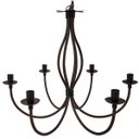 Ver imagem 1 de Lindo Lustre de Ferro Decorativo para Sala de Jantar e Estar Rusticas