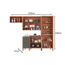 Ver imagem 3 de Cozinha Modulada Ronipa Syrah 4 Peças (2 Armários + 1 Balcão + 1 Paneleiro) C4P05 Sevilha/Branco