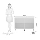 Ver imagem 3 de Balcão de Pia sem Tampo para Cozinha 120cm 2 Portas Pérola Luciane Móveis