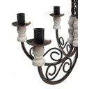 Ver imagem 5 de Lustre Grande de Madeira Artesanal para Iluminação de Sala de Jantar e Estar - Branco & Verniz