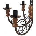 Ver imagem 5 de Lustre Grande de Madeira Artesanal para Iluminação de Sala de Jantar e Estar - Verniz