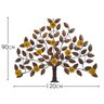 Arvore Painel Decorativo em Ferro para Parede com Flores Artesanais Vintage - 2