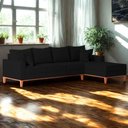 Ver imagem 4 de Sofá 4 Lugares Beny com Chaise Direito Corino Preto
