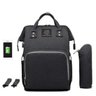 Bolsa/Mochila Maternidade Land Original Com USB e Impermeável - Preto - 1