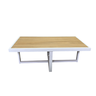 Mesa de Centro Retangular Paris Industrial Branco com Mdf - 1