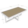 Mesa de Centro Retangular Paris Industrial Branco com Mdf - 4