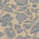 Ver imagem 1 de Papel de Parede Floral Azul e Bege 52cm X 10m Harmonia