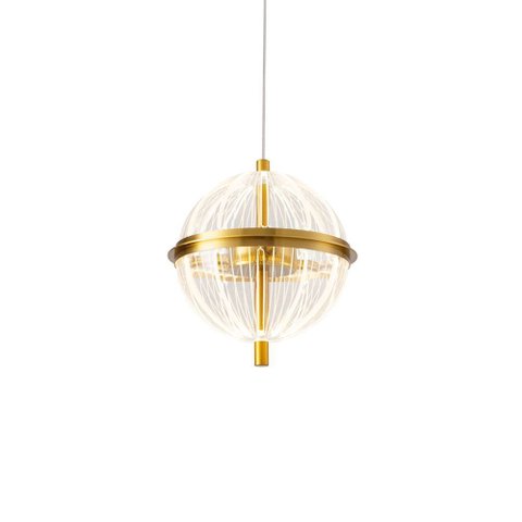 Lustre Pendente Nordecor Miza 2953 Ouro Brilho Led Bivolt